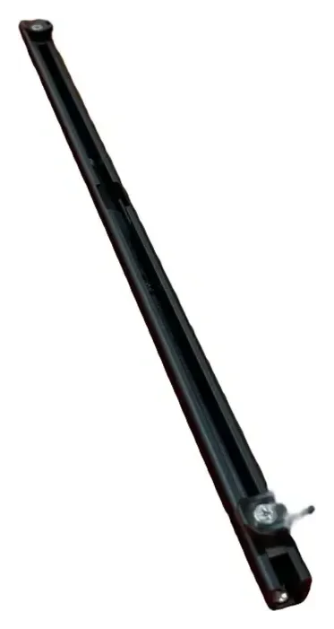 Bonafide Extrusion Aluminum Groove Black 20" Straight, Square Ends, product photograph